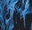 Blue Real large Flames II Hydrographics water transfer printing (1m wide)