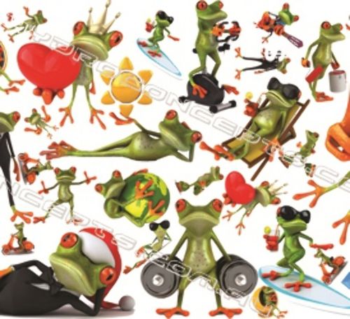 Green Frog Cartoon Hydrographics Film Exclusive
